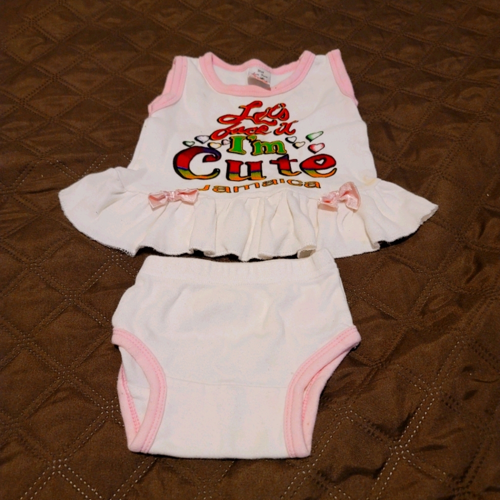 Little miss Summer Suit Gently Worn size 6 month's